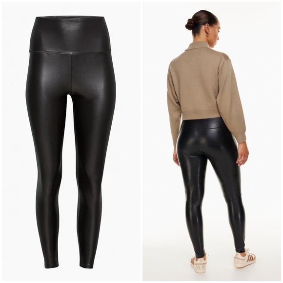 Aritzia Pants - Aritzia Wilfred Free High Rise Daria Faux Leather Vegan Pants Leggings Large